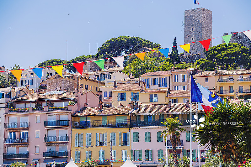 戛纳的苏给和老城区图片素材