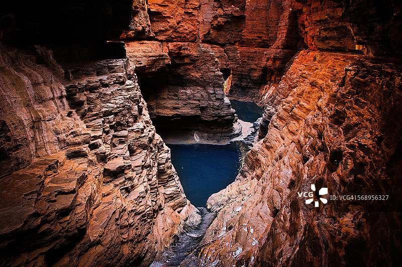 西澳大利亚卡里吉尼国家公园的岩层图片素材