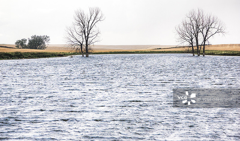 北达科他州的洪泛区图片素材