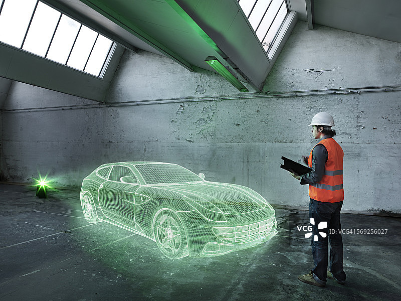 仓库中的全息图图片素材