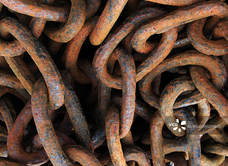航海链条特写图片素材