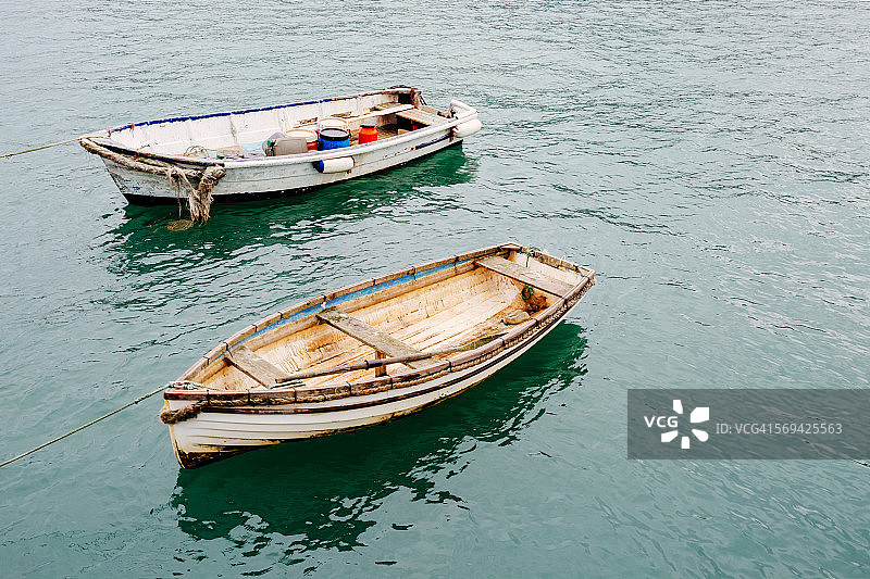 康沃尔Mevagissey港的船只图片素材