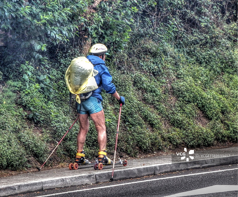 前往圣地亚哥的独特朝圣者图片素材