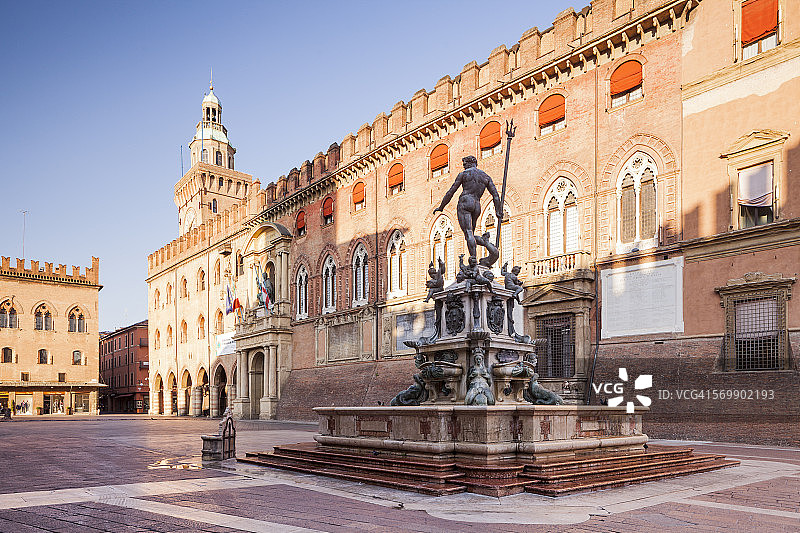海王星广场与海王星喷泉，博洛尼亚图片素材