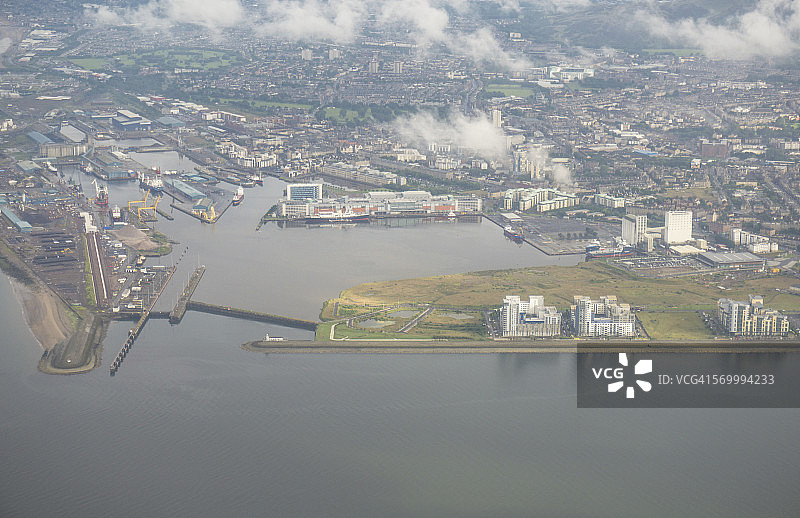 利斯西部港口鸟瞰图图片素材