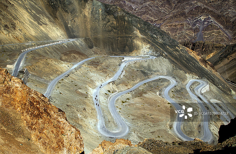 喜马拉雅山的公路图片素材