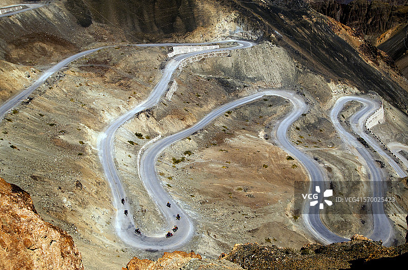 喜马拉雅山的公路图片素材