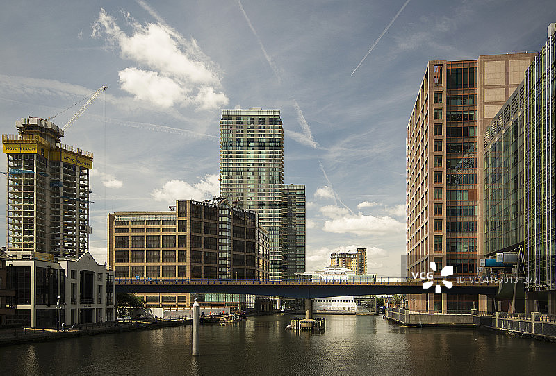 伦敦道格斯岛金丝雀码头图片素材