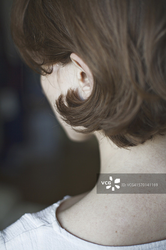 女子后颈特写图片素材
