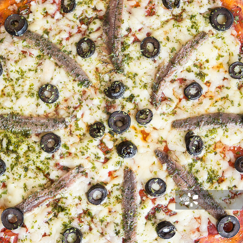 鳀鱼披萨图片素材