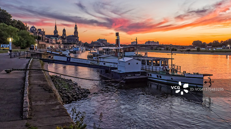 德累斯顿日落图片素材