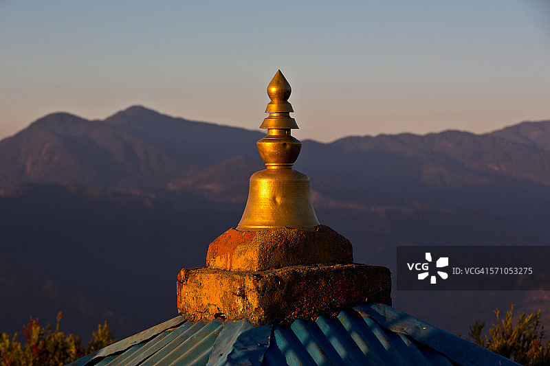 尼泊尔佛教塔顶图片素材