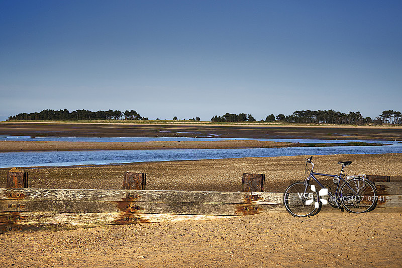 沙滩自行车图片素材