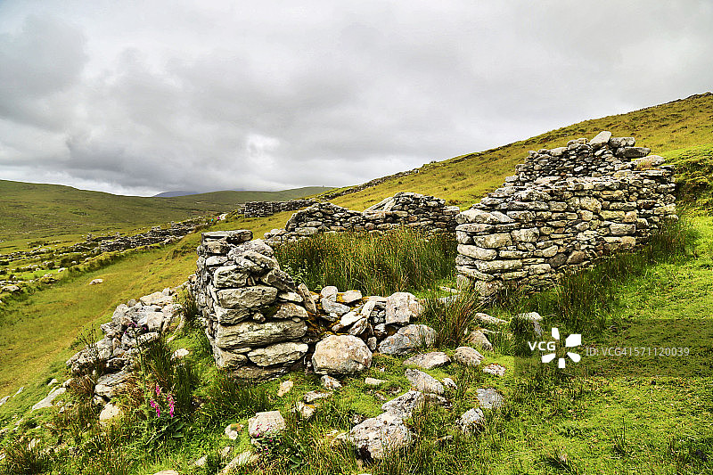 阿基尔岛：废弃的村庄图片素材