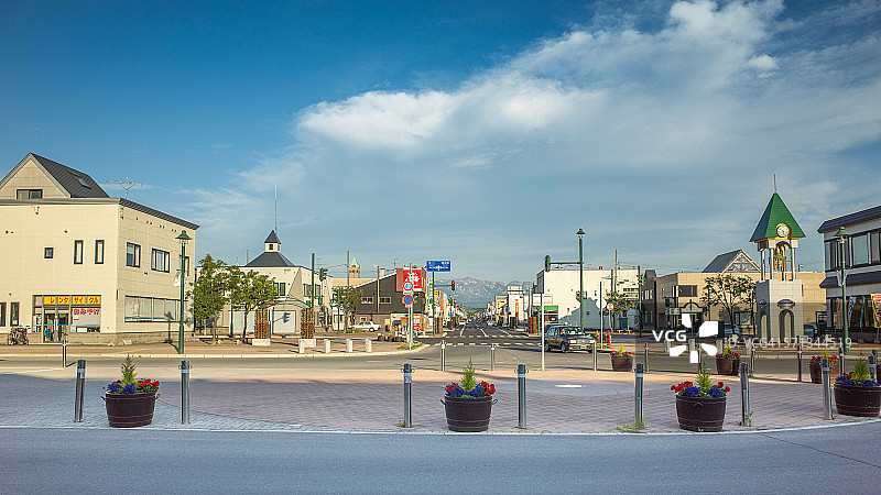 日本北海道美瑛町中心图片素材