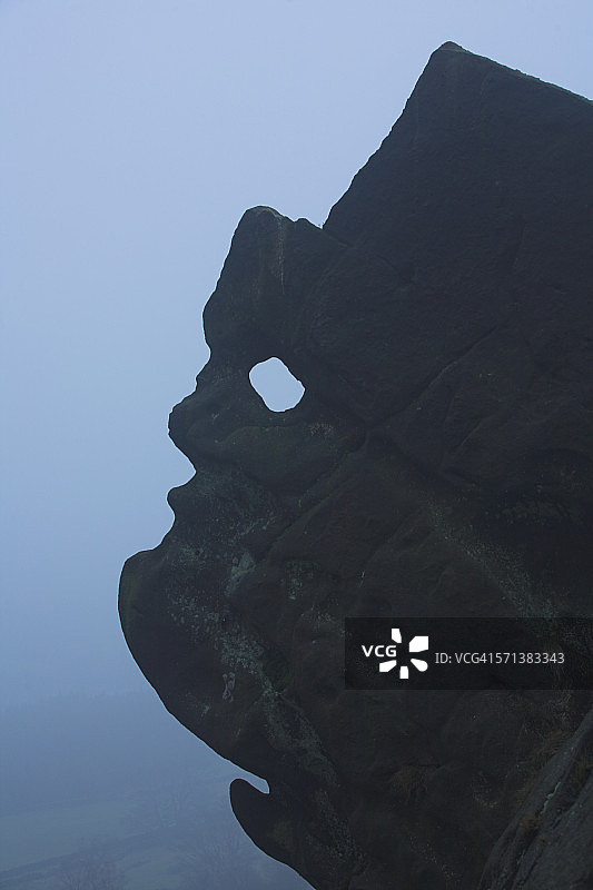 眨眼的人，砂岩地貌图片素材