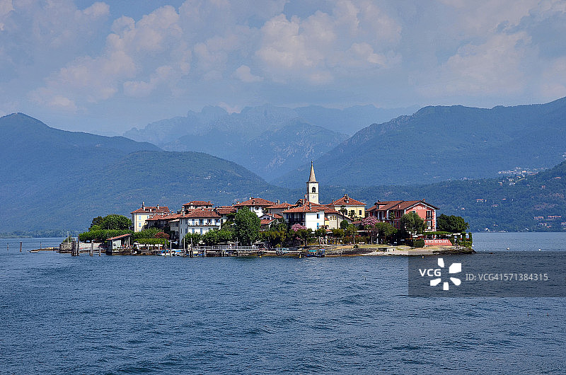 马焦雷湖渔夫岛图片素材