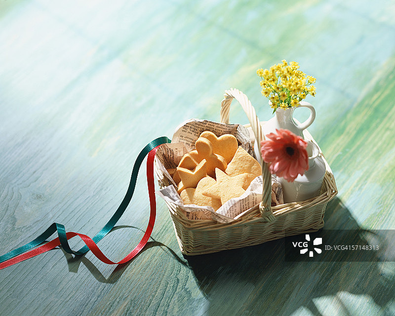 篮子里的饼干图片素材