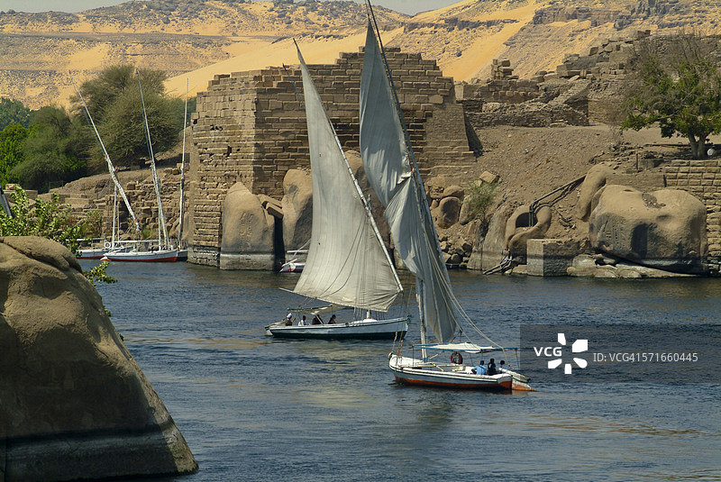 埃及阿斯旺象岛风光图片素材