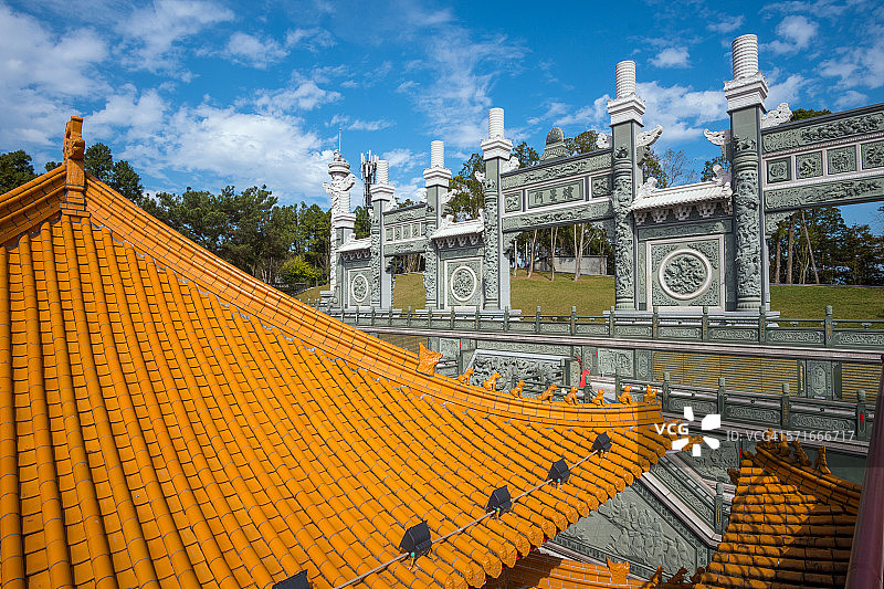 中国台湾日月潭文武庙图片素材