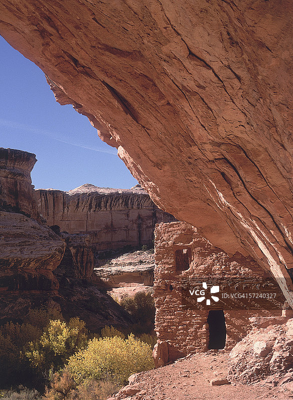 科罗拉多高原犹他州大峡谷原始地区的阿纳萨齐遗址图片素材