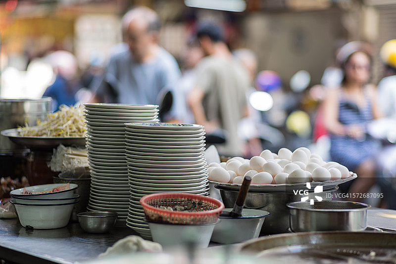 中国台湾蚵仔煎餐厅图片素材