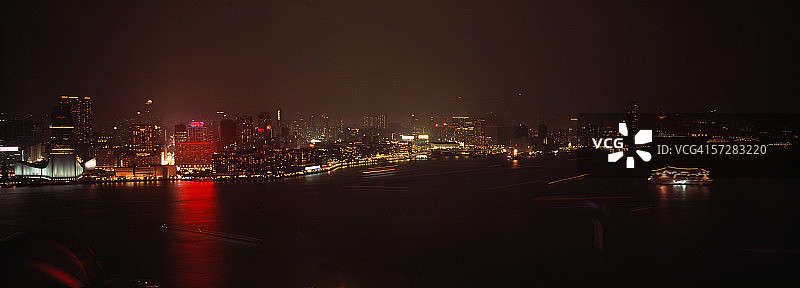 香港夜景高角度视图图片素材