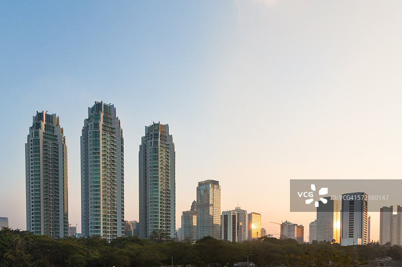 雅加达日落图片素材