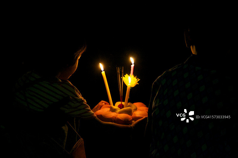 泰国曼谷水灯节图片素材