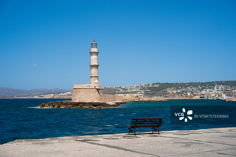 灯塔，哈尼亚，希腊图片素材