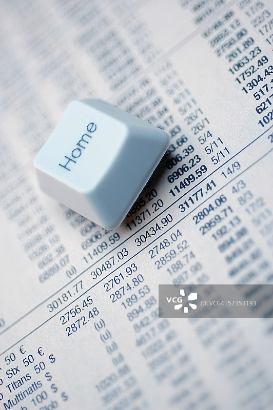 金融页面上的电脑键盘图片素材