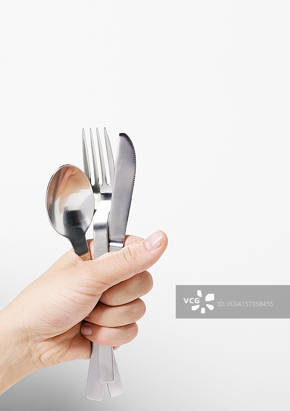 手持银器图片素材