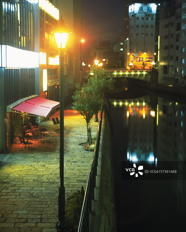 河流与餐厅图片素材