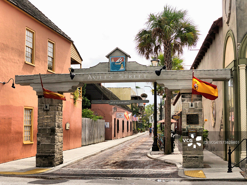 圣奥古斯丁的阿维莱斯街图片素材