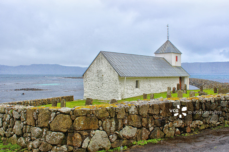 法罗群岛柯克尤博尔圣奥拉夫教堂图片素材