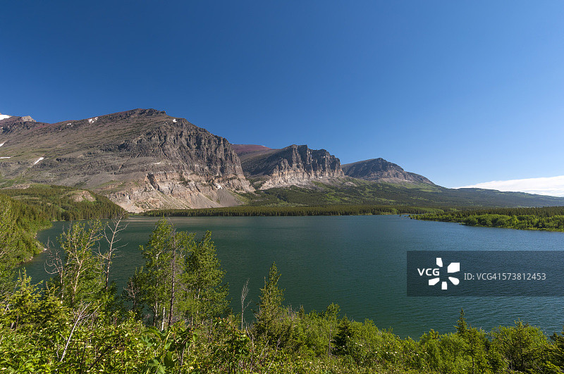 山和湖图片素材