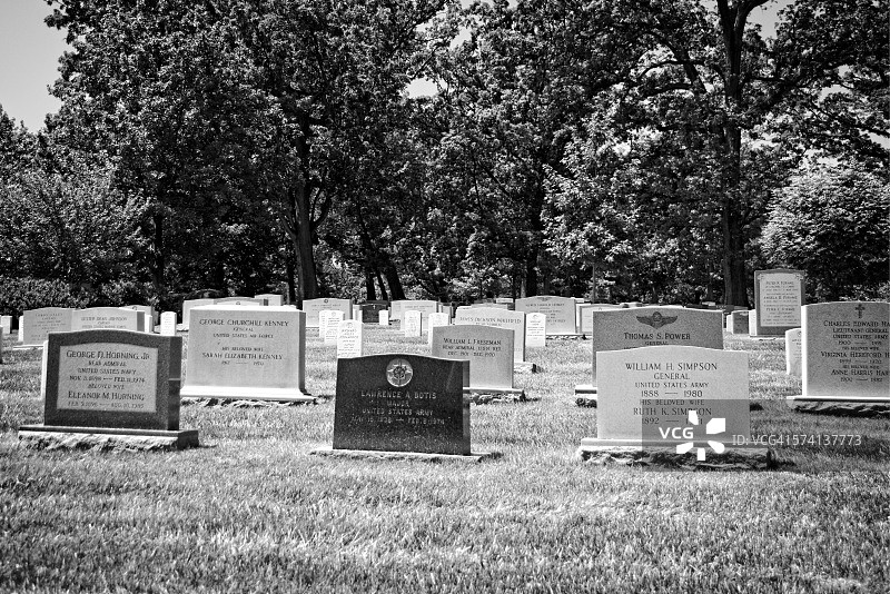 阿灵顿国家公墓的墓碑图片素材