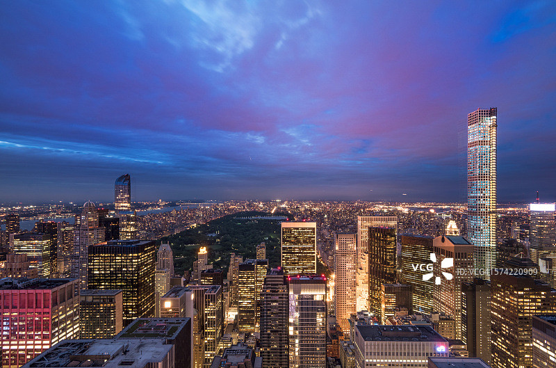 曼哈顿灯光图片素材