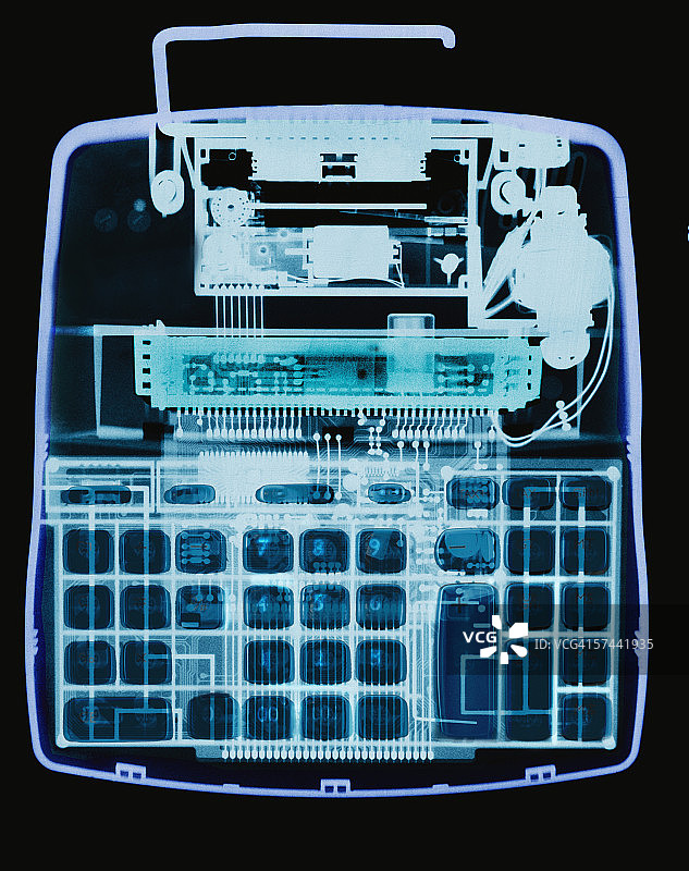 加法机顶部的X光图像图片素材