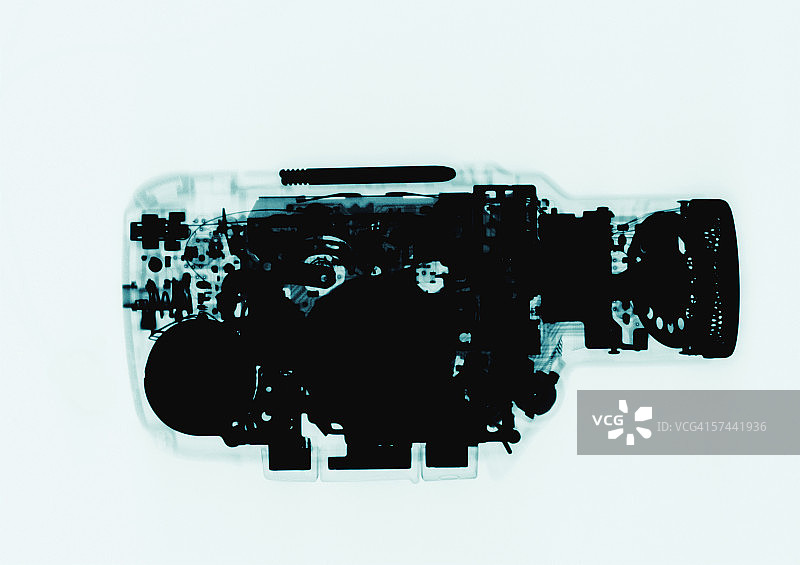 摄像机侧面的X光图像图片素材