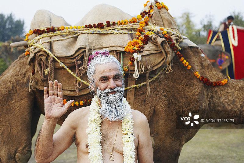 牧师的问候特写图片素材
