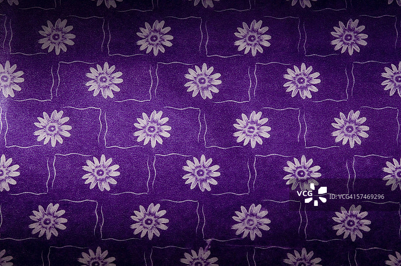 手工纸上的花卉图案特写图片素材