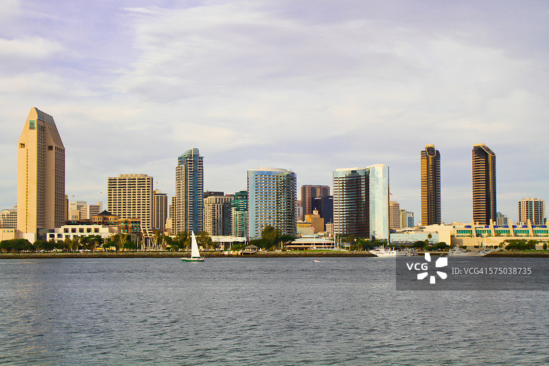 圣地亚哥城市天际线图片素材