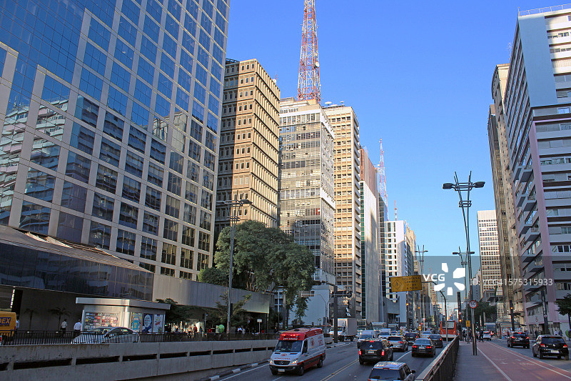 圣保罗及保利斯塔大街的现代风貌图片素材
