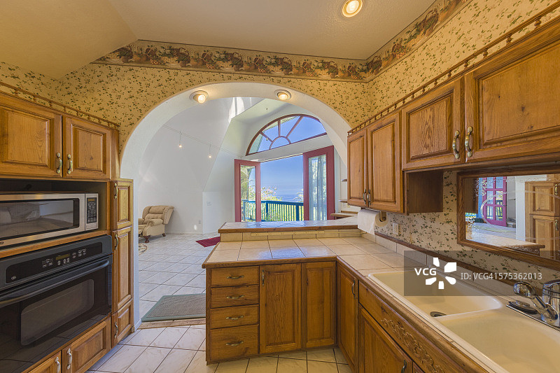 夏威夷穹顶房屋厨房景观图片素材