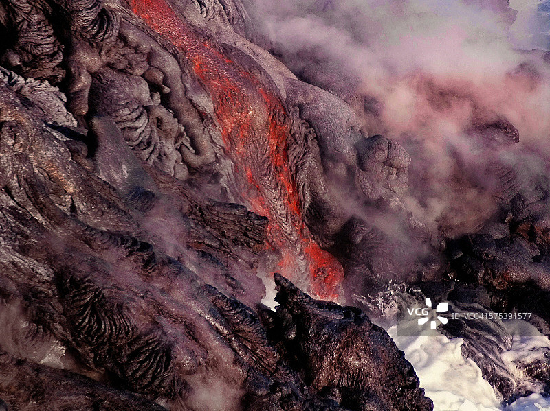 熔岩流动图片素材