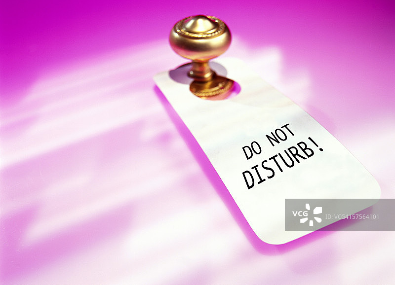门把手与请勿打扰标志图片素材