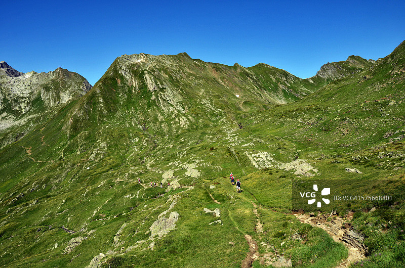 在瑞士南部徒步旅行图片素材