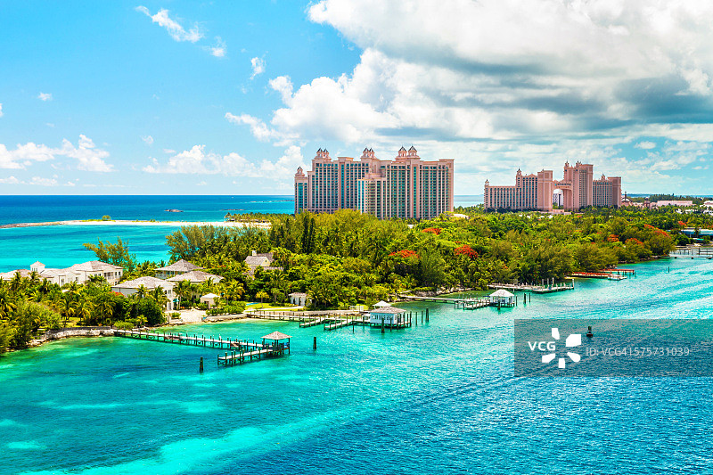 巴哈马拿骚亚特兰蒂斯加勒比海滩度假村图片素材