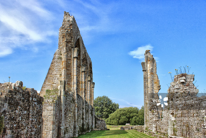 肯特郡贝汉姆修道院遗址图片素材